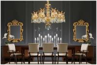 Style européen Antique Baccarat français Lustre de cristal Créatif haut de gamme Club Lumière de cristal