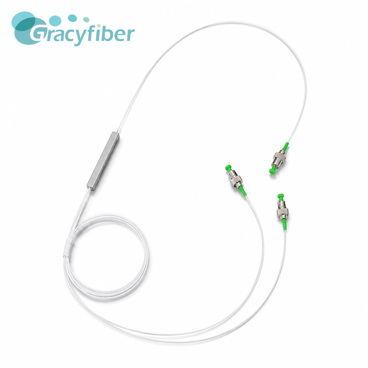 Polarization Maintaining 1x2 PLC Splitter PM1310 Panda Fiber FC APC Low Loss High Extinction Ratio for Optical Instrument