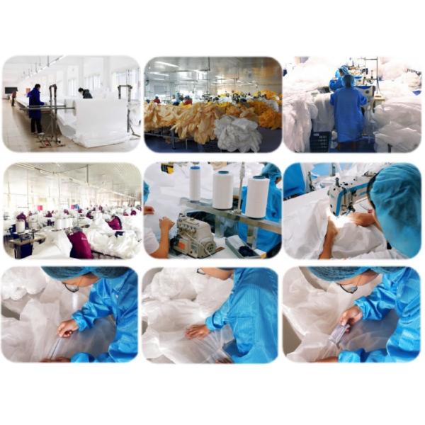 La veste jetable imperméable bleue d'échauffement de SMS frotte avec la manchette tricotée de collier