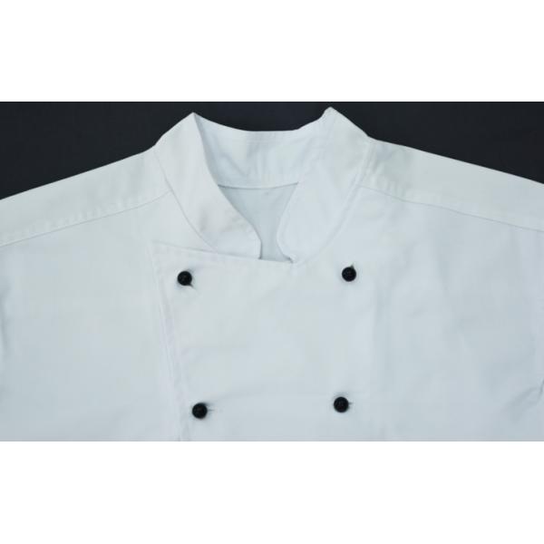 Breathable Protective Work Clothing White Chef Jacket OEM / ODM Available