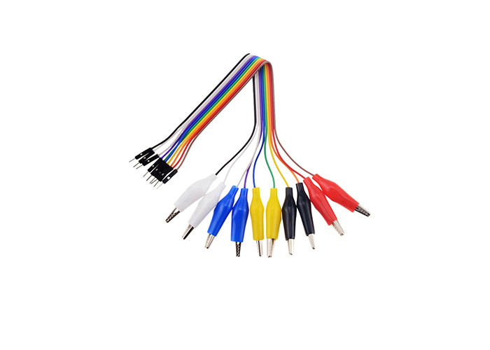 Мужчина кроссового провода 10pin цикла испытания 20cm соединения DIY с аллигаторными зажимами