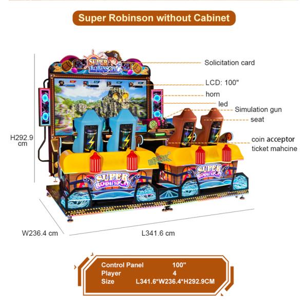 Coin Operated Simulator 4D Game Machine Super Robinson without Cabinet