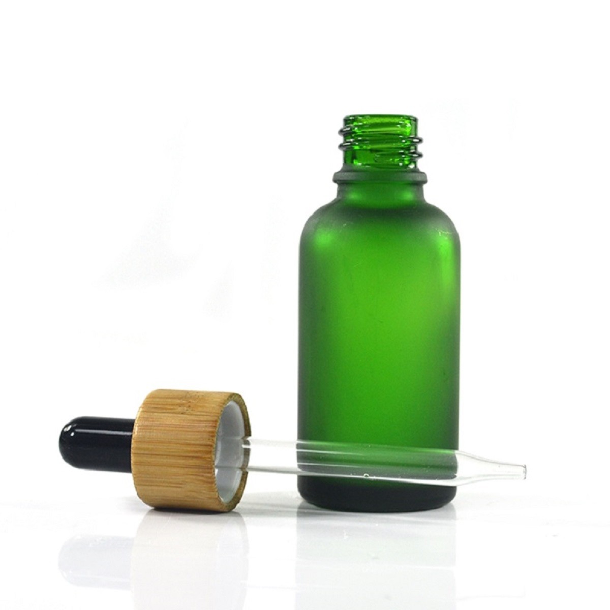 бутылка капельницы 5ml 10ml 30ml 50ml 120ml стеклянная с бамбуковым воротником для эфирного масла