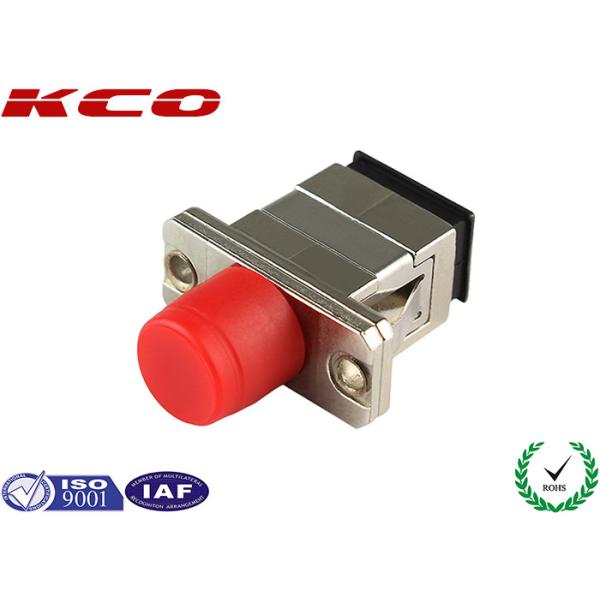 Hybrid Duplex Fiber Optic Adapter SC to FC / FC to SC Metal Low Insertion Loss