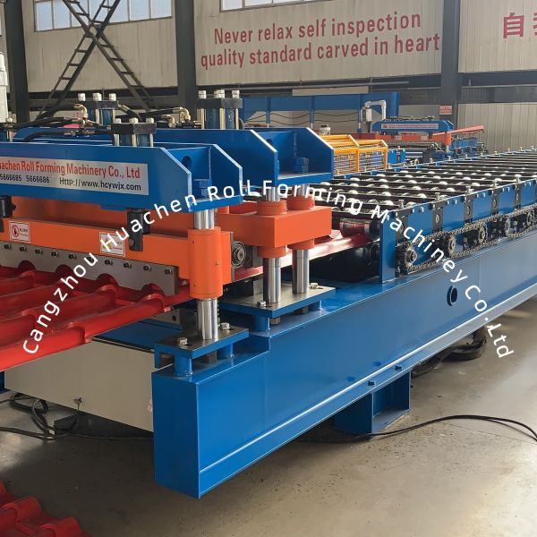 18 Roller Stations Glazed Tile Roll Forming Machine with Chain Drive and 380V 50Hz 3Phases Power
