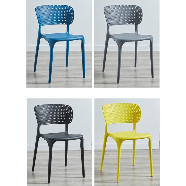 Lawn Stackable Plastic Garden Chairs And Table Colorful Moon Seat Dining Stool