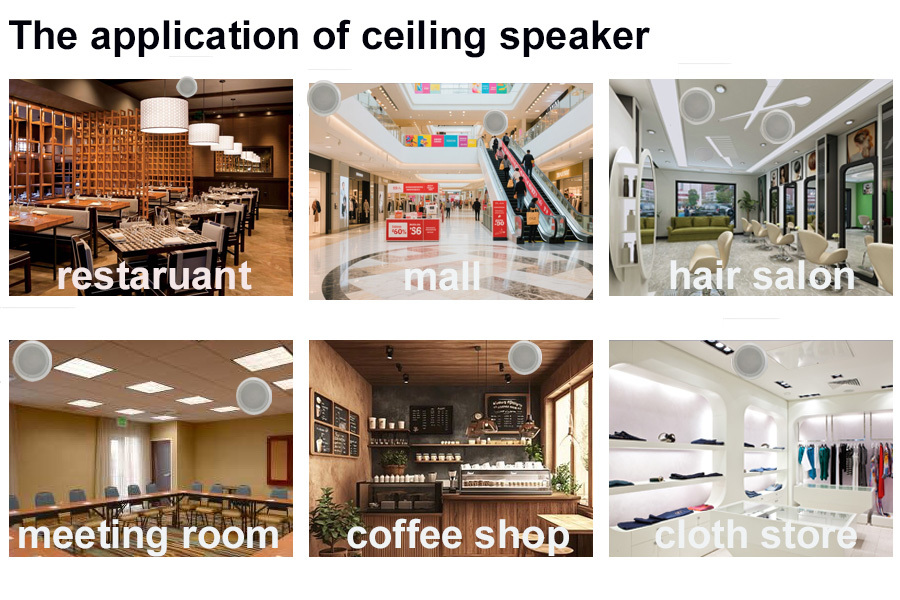 Decorative Coaxial Ceiling Speaker For Hotel Restaurant Background Music