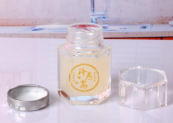 Vidro branco alto de Honey Jars 50ml 100ml 280ml do vidro do ninho dos pássaros claros luxuosos