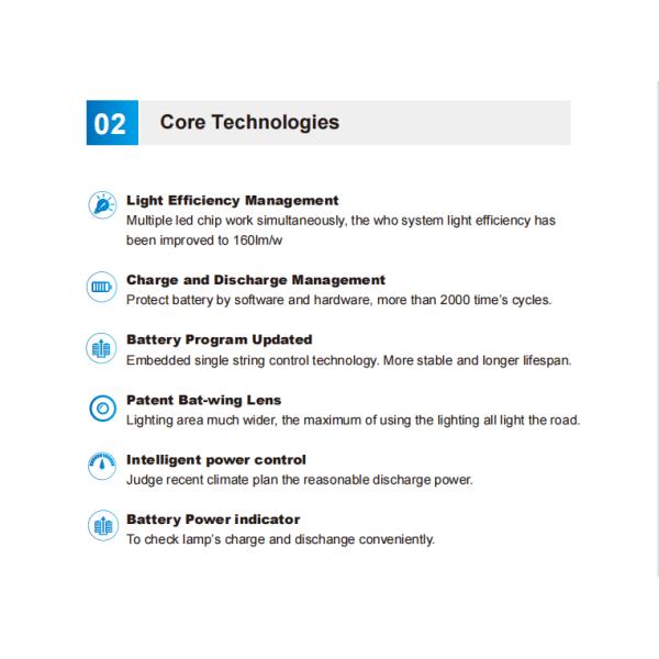 Уличный свет 180lm СИД парковки быстрый поручая на открытом воздухе солнечный 6000K для шоссе улицы