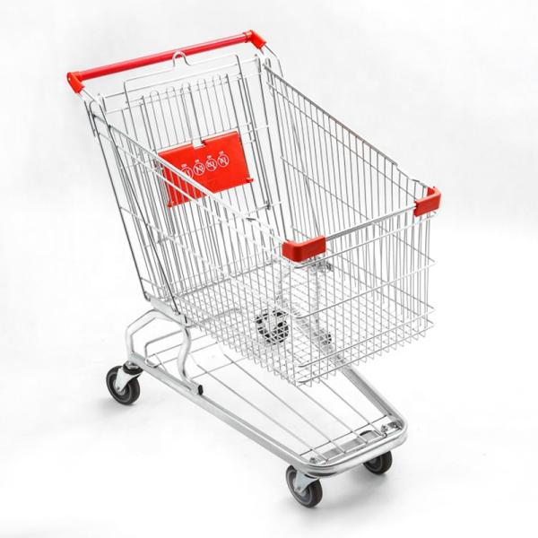 Heavy Duty Grocery Shopping Trolley Cart 250KG 240L For Supermarket