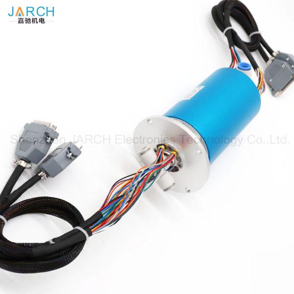 Electrical Flange Hybrid Slip Rings 220RPM Pneumatic Rotary Joint Aluminium Alloy