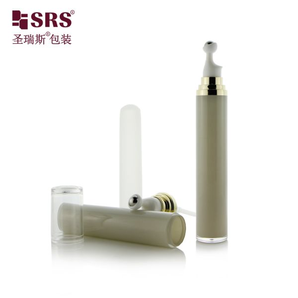 Massage Roller Acrylic Bottle Blue Green Pink Face Eye Cream Bottle With Pump Roller Bottle