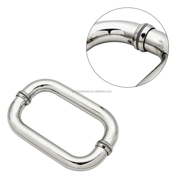 Manos de puja de puertas de vidrio de aluminio de doble cara duraderas para aplicaciones de puertas exteriores