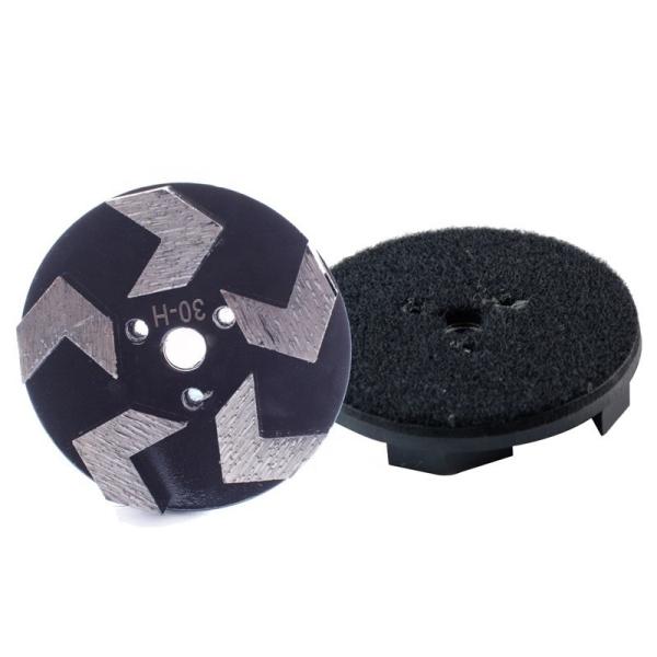 Black 6 Inch 220mm Concrete Diamond Grinding Disc For Polishing Metal