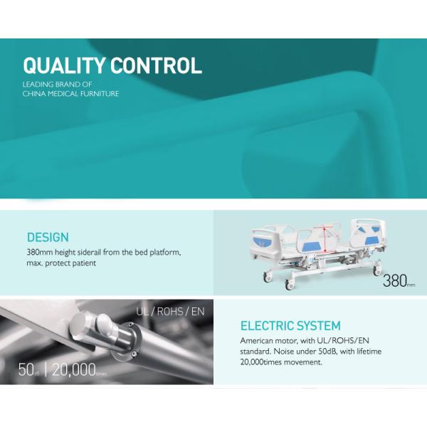 5 высоты больничной койки ICU функции больничная койка 1050MM 350lb электрической терпеливой регулируемая