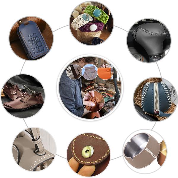 Маленькая ролка плоская восковая нить для ручной шитья кожи 210D Филаментная пряжа