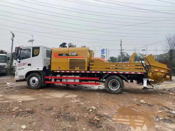 2019 Model Used Transported Mobile Concrete Pump Sany Chassis With YC4E6185 Engine