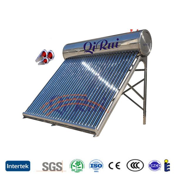 Sistema de aquecimento solar de água quente de aço inoxidável com 5-50 tubos para atender às necessidades do cliente