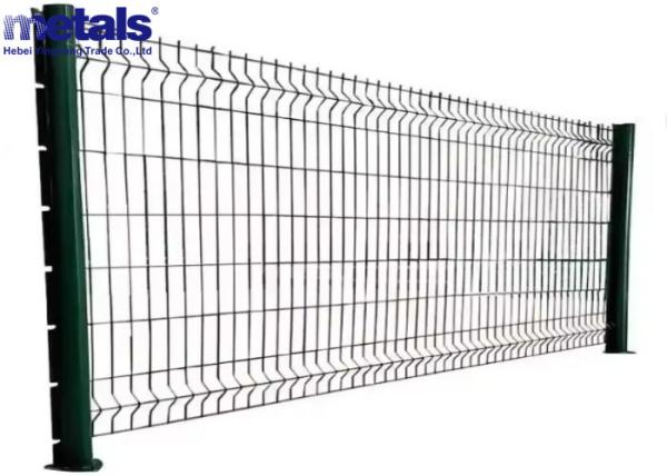 3D Curved Welded Wire Mesh Fence Galvanized PVC Coated 50X100MM