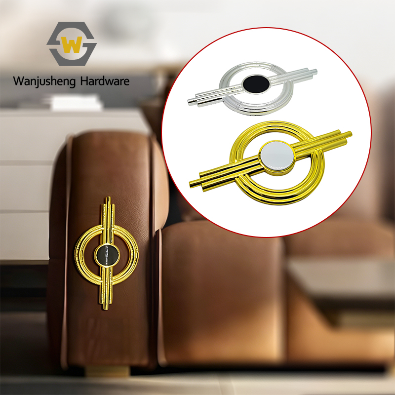 New Glossy Hollow-out Plastic Furniture Decorative Buttons Shaped Like Golden Ringed Planets Minimalist Sofa Ornament Buckles