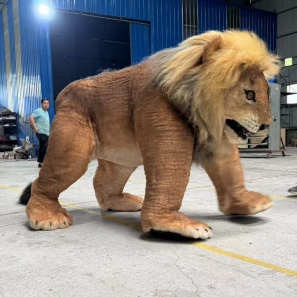 Theme Park Customized Realistic Animatronic Lion Costume Animal Suit