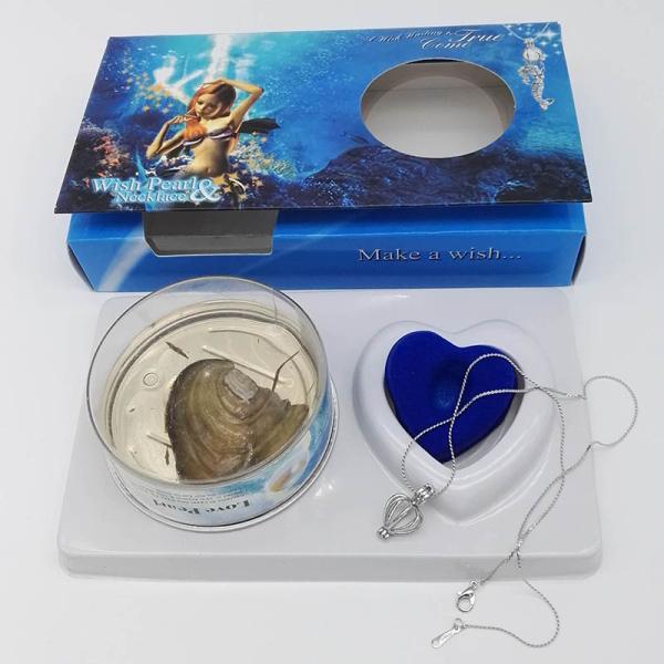 DIY Wish Pearl Necklace Gift Box With Mermaid Design suitable for sending girl friend