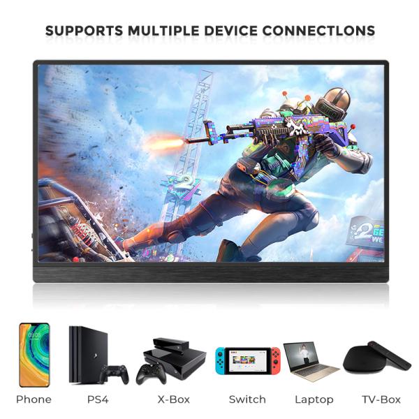 FORGOS 15.6 Inch Portable External Monitor 1080P USB-C HDR LCD IPS Touchscreen Display