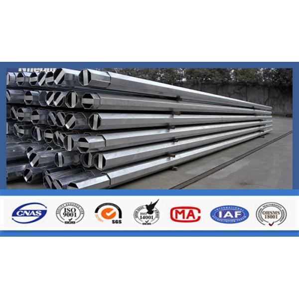 35Ft 500KGF Load 3mm Thick Philippines 15kV Electrical Power Distribution Galvanized Steel Poles