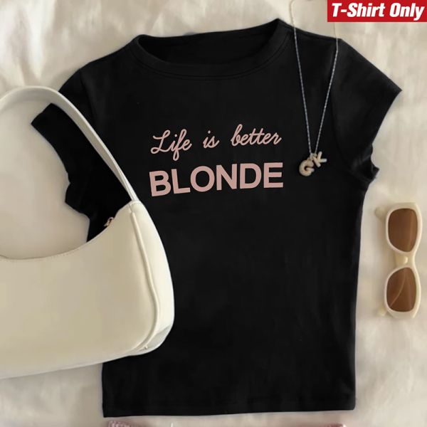 Spring Summer Black T Shirt Women Customizable Colors  Cotton Crew Neck T Shirt
