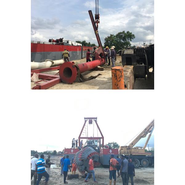 Small Sand Dredge 522kw 14inch 200m3/H Narrow River Cleaning Equipment