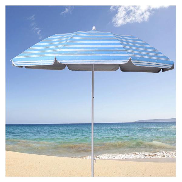 6ft Polyester Cloth Fabric Outdoor Patio Umbrella 3 Sections Steel Pole