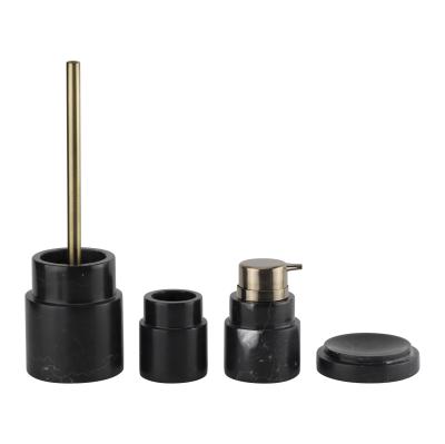 Nero Margiua Marble Bathroom Accessories Sets Com Peças de Bronze Baseadas em Passo