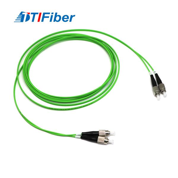 TTIFiber FC-FC Green Jacket OM5 Fiber Optic Patch Cord Multimode DX Duplex