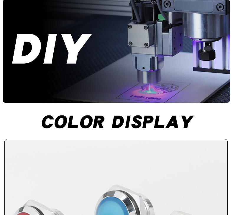 16MM Soft Light LED Power Indicator Light IP66 Rated Red/Green/Yellow/Blue/White 24V Nickel-plated Brass Shell for Control Panel