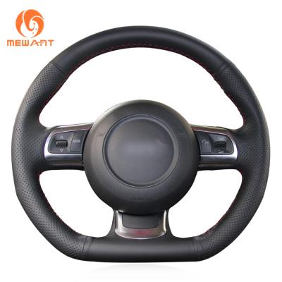 Hand Stitched Black Leather Steering Wheel Cover for Audi A3 8P S3 R8 TT TTS TT RS Ready