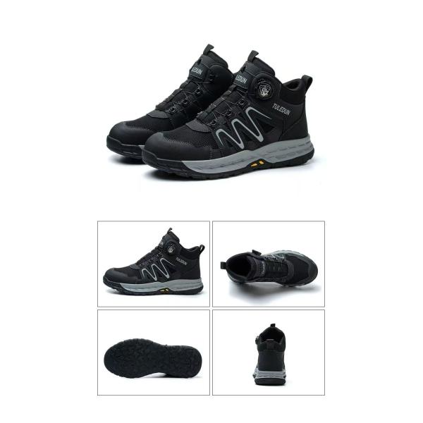 Botas de excursión de cuero ligeras para hombres Impermeables zapatillas de montaña al aire libre