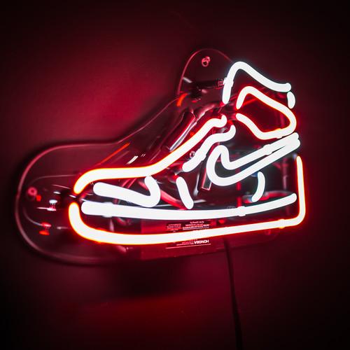 14 x 8,5   Sinal de néon de néon de Jordan Sneaker Signage Shoe Glass Acrlic