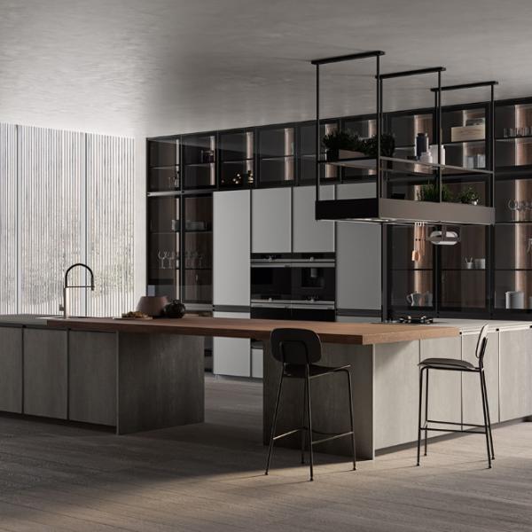 Design d'intérieur automatique Hôtel maison mélamine Smart Cabinet Cuisine