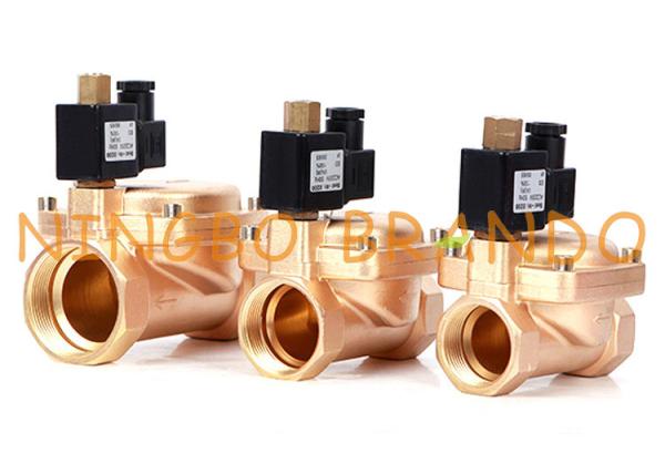 2 abriram normalmente a válvula elétrica do solenoide industrial de bronze do controle da água 0955805