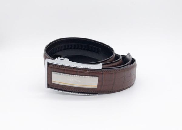 Business 120cm Men'S  Dress Leather Belt With Automatic Buckle