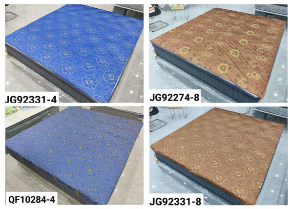 Woven 100 Polyester Mattress Quilting Fabric Warp Knitted Gold Plated Printed Pattern