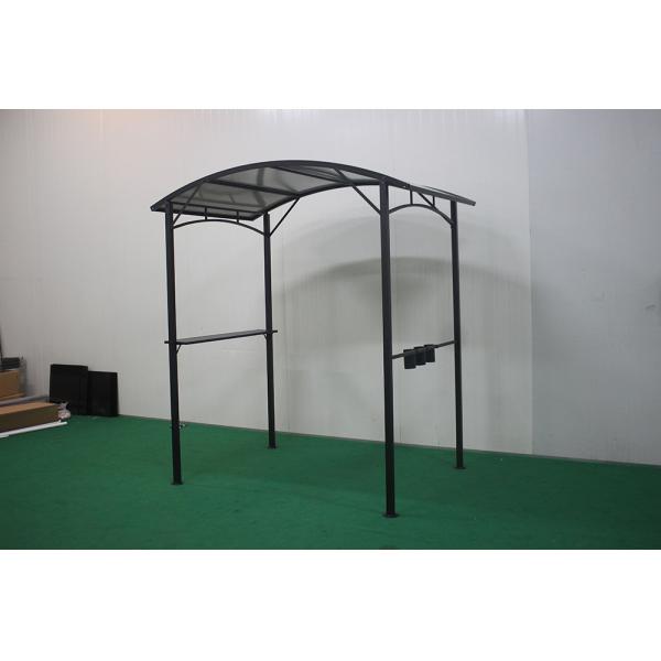 Hardtop BBQ Gazebo Outdoor Pavilion Tent Four-Corner Roof Pavilion with Hardtop