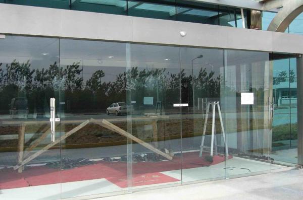 Safety Commercial Automatic Sliding Doors Silent Resistant High Heat And Cold