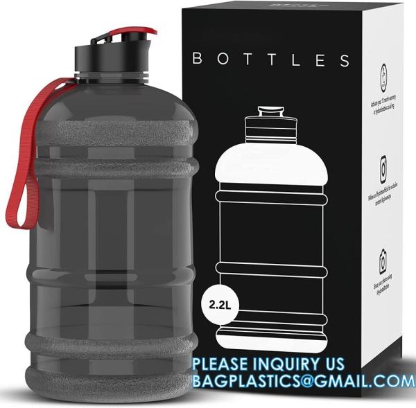 Gallon Water Bottle With Time Marker BPA Free, Motivational Large Water Jug Leak Proof Huge Water Container