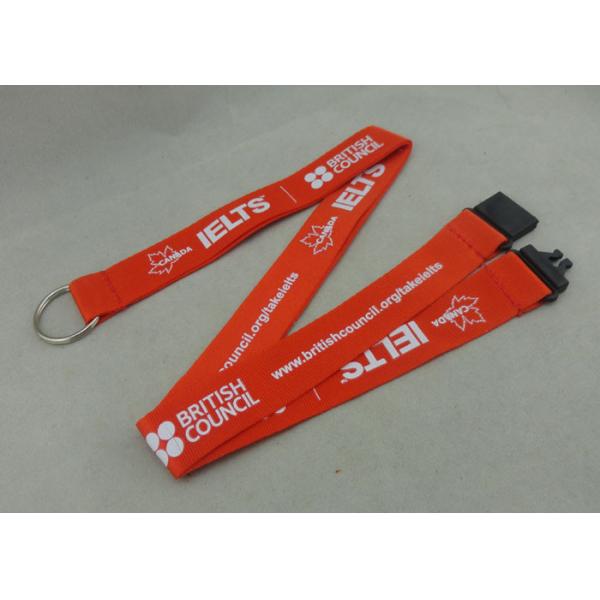 900*20 mm Silk Screen Printing Nylon Lanyards With Safety Break Away Clip