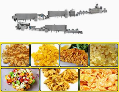 Commercial Corn flakes making machine / Corn Chips snack food extruder Production Line