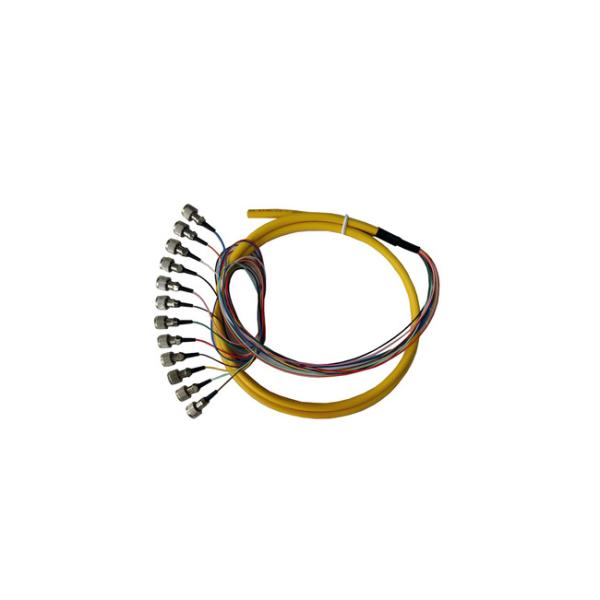 FCUPC 12 core Singlemode Fiber Optic Pigtail Staggered Or Same Length