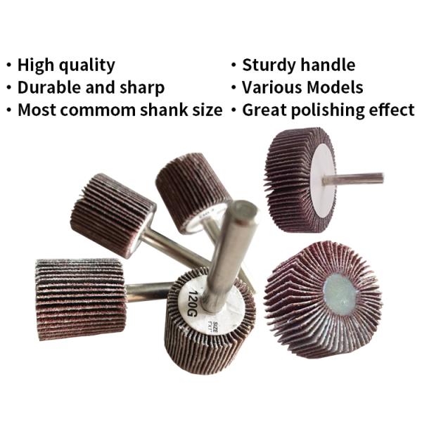 Aluminum Oxide Sanding Flap Wheels for Drill Shank Mounted Custom Size Grit OBM Supported Abrasive Grinding Tool