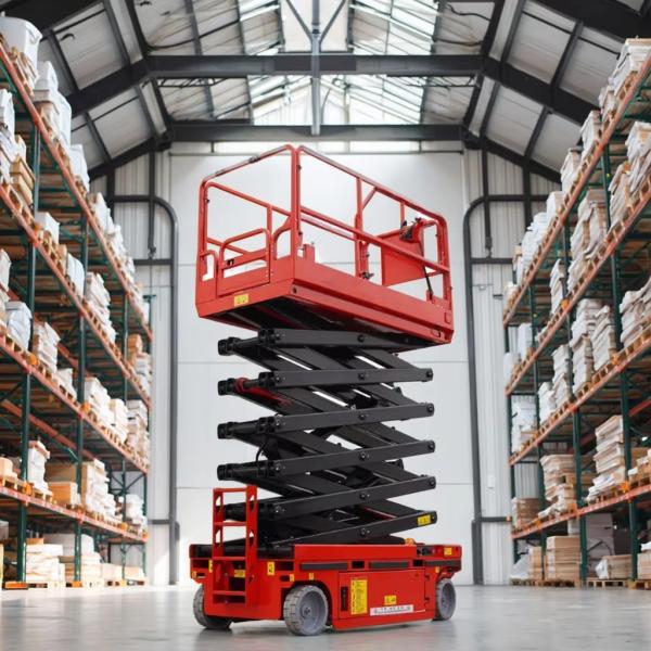3.3KW Portable Scissor Lift Elevator 8m Movable Aerial Lifting Platform For Construction