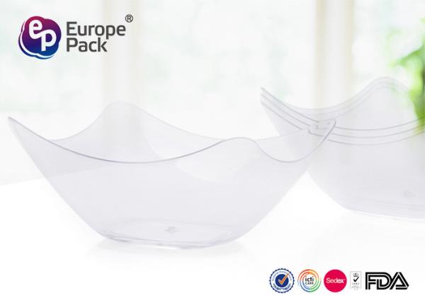 Custom Clear Plastic Bowls Food Grade Disposable Dessert Cups
